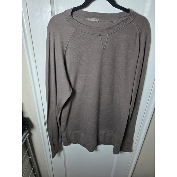 Bottega Veneta Other - BottegaVeneta MensTaupe Cotton Modal Raglan Long SleeveTop Size 50 Made in Italy